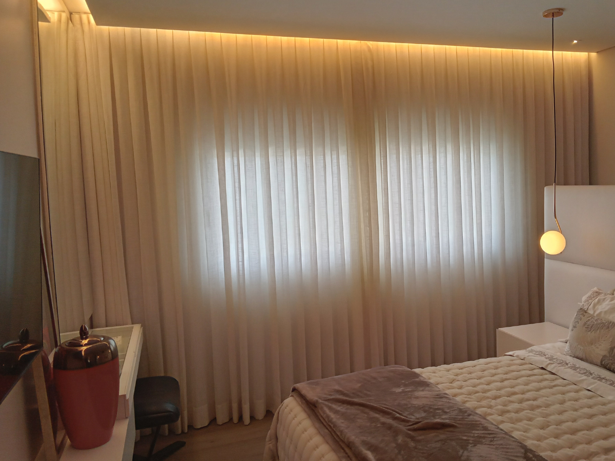 Cortinas de tecidos tradicionais.